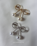 Pearl Bow Brooch