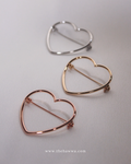 Minimalist Heart brooch