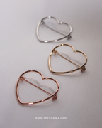 Minimalist Heart brooch