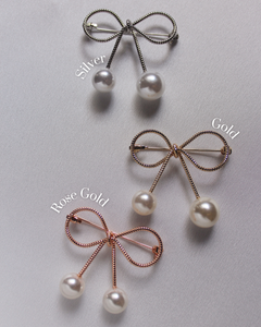 Pearl Bow Brooch