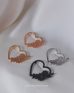 Floral Heart Brooch