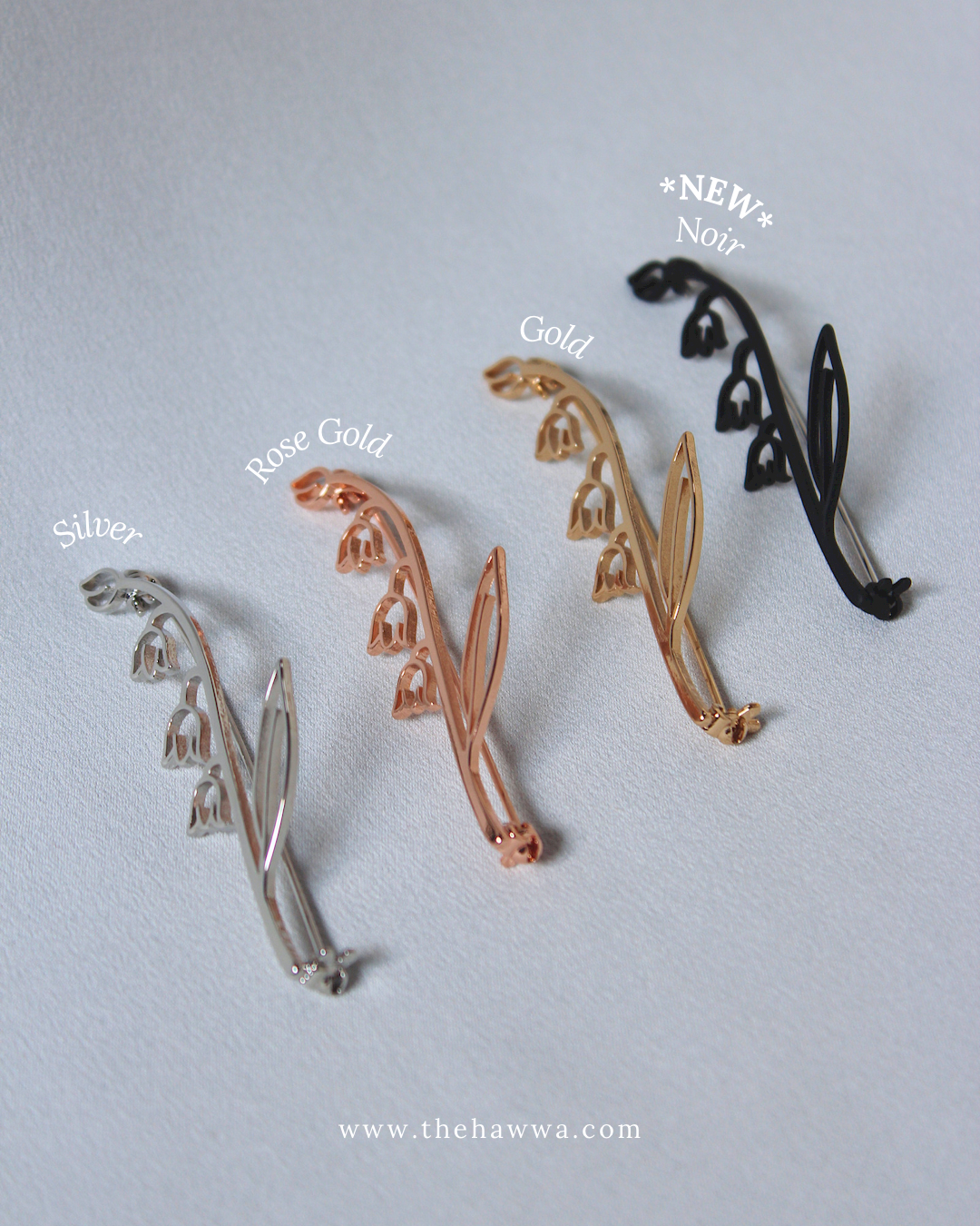 Lily of the Valley Long Brooch